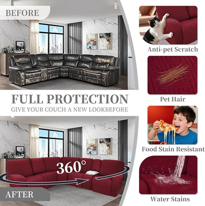 100% Waterproof Sectional Recliner Couch Covers - Image 5