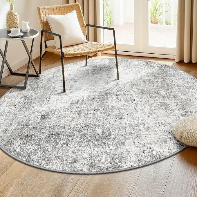 RELEANY Washable Round 8ft Area Rug - Image 2