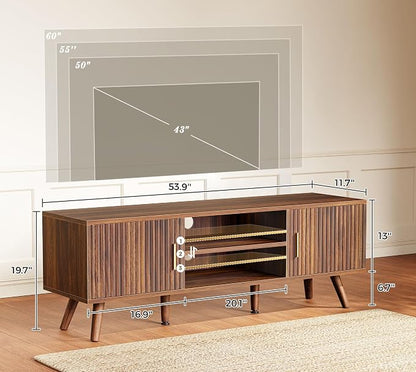 SUPERJARE TV Stand for 55 Inch TV, Entertainment Center - Image 6