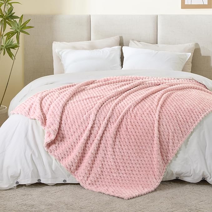 BEDELITE Pink Throw Blanket for Couch, Soft Cozy Gifts for Women, 50 * 60 | 3D - Image 5