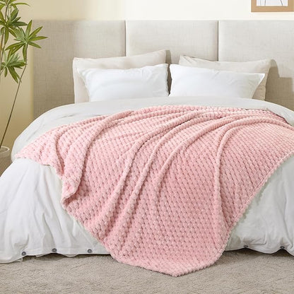 BEDELITE Pink Throw Blanket for Couch, Soft Cozy Gifts for Women, 50 * 60 | 3D - Image 5