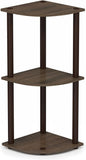 Furinno TURN-N-TUBE Corner Shelf, 3-Tier Corner Bookshelf, Display Storage by Furinno-FitsYourSpaceFitsYourBudget