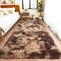 Pionblank Fluffy Runner Rugs for Bedroom 2x6, Tie-Dyed Coffee | Modern Shaggy by PIONBLANK