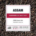 Tiesta Tea - Assam Black Tea, Loose Leaf, Single Origin Premium Black from India, High Caffeinated, Make Hot or Iced & Brews Up to 200 Cups, Pure Unblended, 16oz Resealable Bulk Pouch