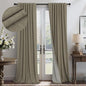 Pitalk 108 Inch Curtains 2 Panel Set Burg Modern Earthy Earth Tone Decorative by Pitalk