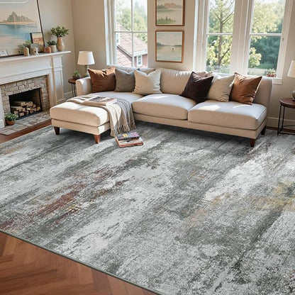 5x7 Ft Abstract Area Rugs for Living Room, Soft Non-Slip Modern Washable Rugs - Image 3