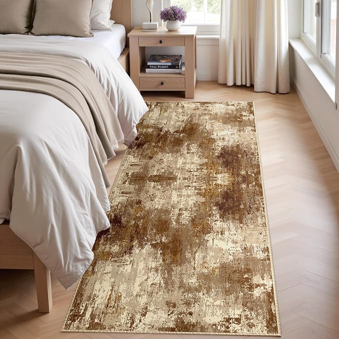 RELEANY Washable Runner 2'x10' Abstract Area Rug - Image 4