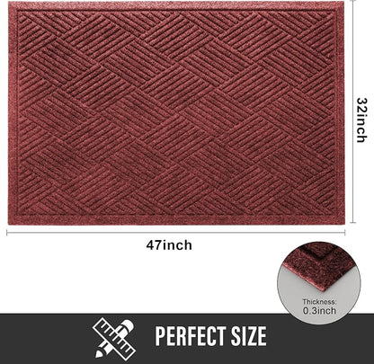 Sturdy Front Door Mat, Absorbent Muddy Dirt Resist Welcome Door Mats Outdoor - Image 2