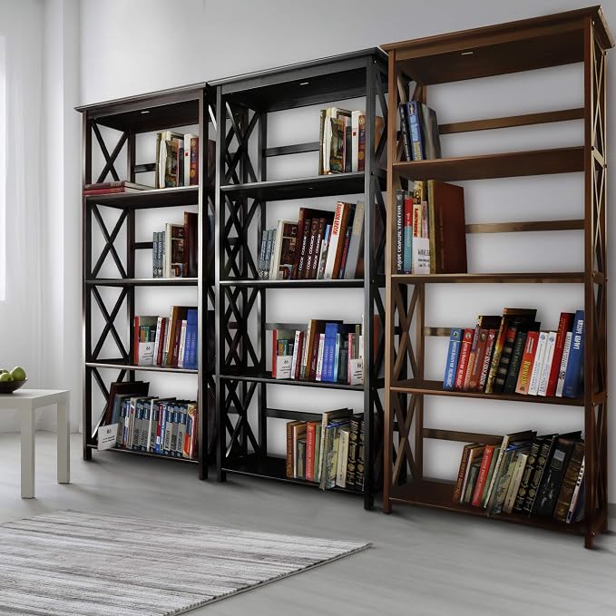 Montego 5-Shelf Bookcase-Espresso - Image 5