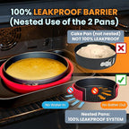 Springform Pan 9 Inch NONSTICK - 9 Springform Cheesecake Pan with LEAKPROOF SILICONE PANprotector - Spring Form Pans 9 Inch - Cheese Cake Pans for Baking in WATER BATH NO FOIL WRAP