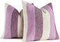 AmHoo Pack of 2 Farmhouse Stripe Check Throw Pillow Covers Set Case Cotton by AmHootextile