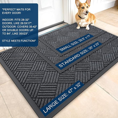 OLANLY Front Door Mat Outside Entrance 47x32, Waterproof Heavy-Duty Doormat | - Image 2
