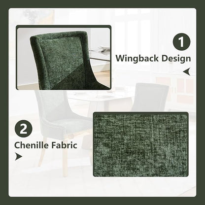 Upholstered Dining Chairs Set of 6, Modern Fabric Side Chairs - Image 5