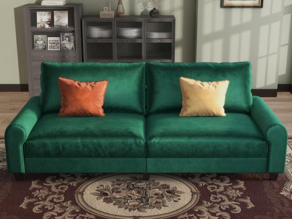EASE MOOSE 70.6" Velvet Loveseat Sofa, Soft Deep Seat Couches - Image 4