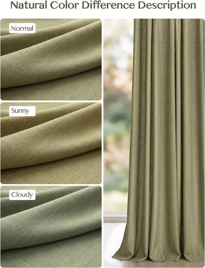 Liz Pinch Pleated Linen Curtains Light Filtering Curtains - Image 8