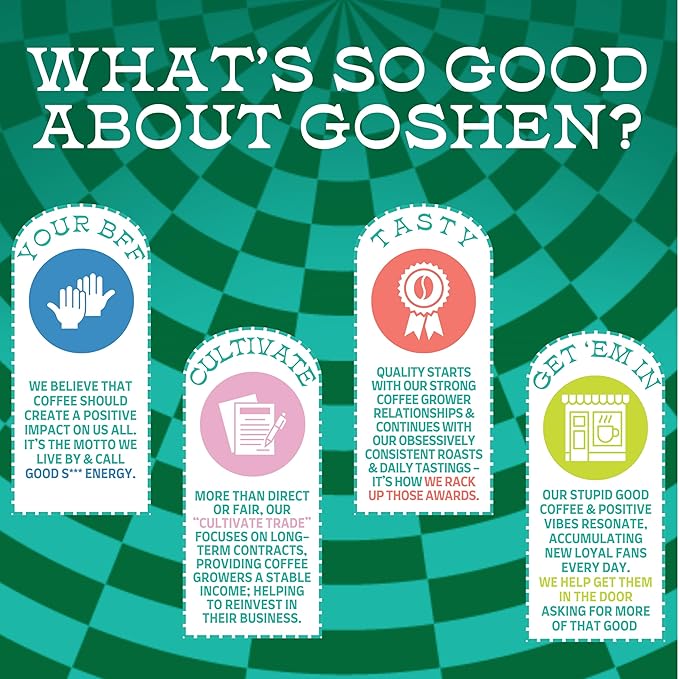 Goshen Coffee Roasters Whole Bean Black Dog Espresso Blend | Dark Roast, Espresso or Brewed | Award-Winning, Natural and Washed | Roasted Nuts, Molasses, Dark Cocoa Flavors | 2 Lb Bag