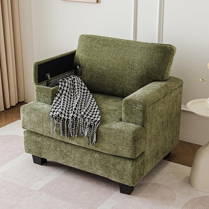 Oversized Living Room Chairs Set of 2, Comfy Accent Chair - Image 3