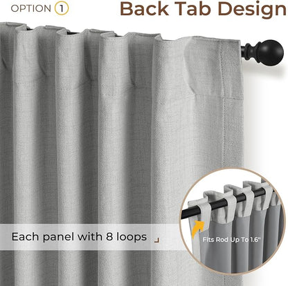 INOVADAY 100% Blackout Linen Curtains - Image 3