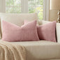MIULEE Pink Decorative Lumbar Throw Pillow Covers 12x20 Inch 2 Pack | Boho by MIULEE