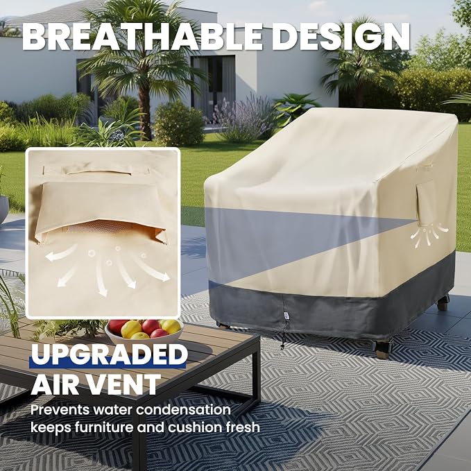 Extra Heavy Duty Patio Rocking Chair Covers Waterproof - Image 6