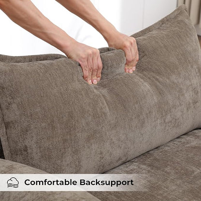Oversized Accent Chair with Ottoman, Upholstered Armchair with Extra Thick - Image 9