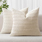 MIULEE Euro Sham Decorative Throw Pillow Covers 26x26 Cream White Pack of 2 | by MIULEE