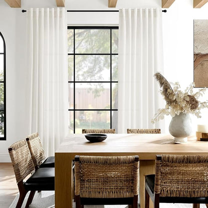 Neutral Linen Curtains 120 Inches Long - Image 7