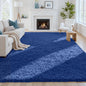 8x10 Fluffy Shag Area Rugs for Living Room Bedroom: Soft Plush Carpet Blue | by CarpetAddColortoYourLife