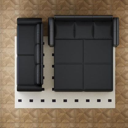 Faux Leather Sleeper Sofa Couch - Image 7