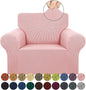 Stretch Chair Sofa Slipcover, Single Couch Cover, Dusty Pink | 1-Piece Washable by KEKUOU