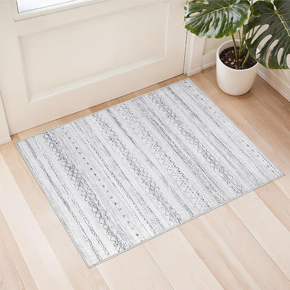 cotiled Washable 2x3 Entryway Rugs: Boho Moroccan Soft Small Rug | Solve Modern by COTILED