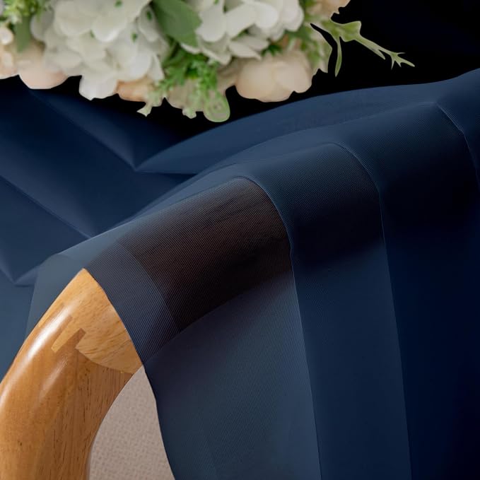 Short Sheer Curtains 54 Inches Length 2 Panels, Light Filtering Voile Curtain - Image 4