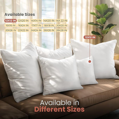 Utopia Bedding 12x12 Pillow Inserts, 2 Pack | Indoor cushion inserts - Image 6