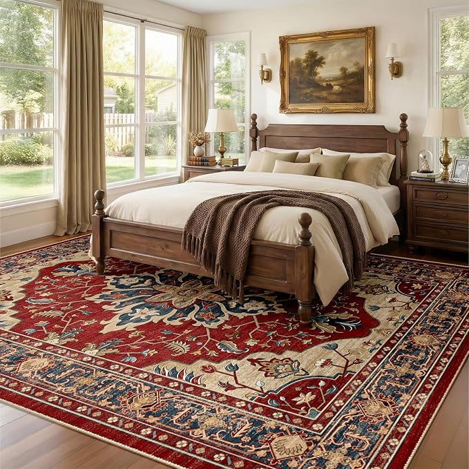 RELEANY Washable Area Rug, Large 9'x12', Water Repellent, Pet Friendly - Image 2
