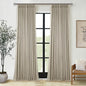 Burlywood Birch 100% Blackout Pinch Pleated Linen Curtains 105 Inches Long | by Twodrapes