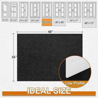 Super Absorbent Front Door Mat, Non-Slip Washable Indoor Doormats, Low Profile - Image 3