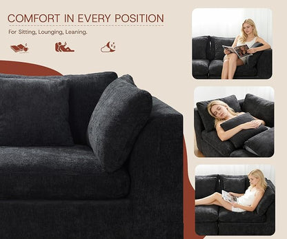 GRUSIGN 141'' Oversized Boneless Cloud Couch - Image 9