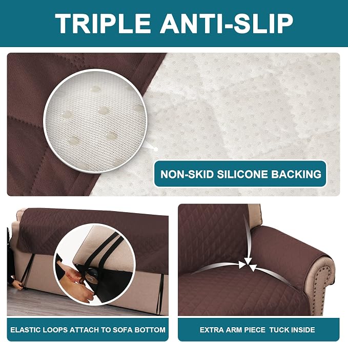 Turquoize 100% Waterproof Couch Cover Sofa Covers Washable Couch Covers - Image 4