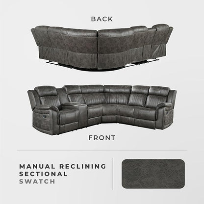 Lexicon Reclining Sectional Couches - Image 5