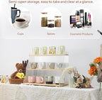 Coffee Mug Holder Wooden Cup Station Organizer 3 Tier Cup Holder for Coffee Bar Mug Display Rack for Countertop Mug Holder Shelf for Home Kitchen Trapezium-Pinewood