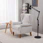 Vintage Style Wingback Chair and Coffee Table Set Solid Wood Frame Beige Fabric by TYMMC