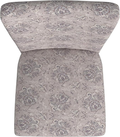 HomePop Classic Parsons Dining Chair -Gray Linen Artistic Floral Print - Image 8