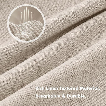 MIULEE 100% Blackout Linen Curtains - Image 3