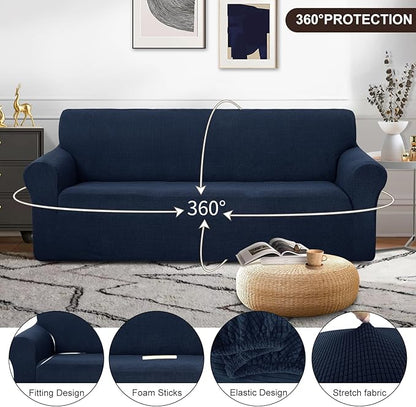 U-NICE HOME Oversized Stretch Couch Cover Slipcover, 1-Piece Sofa cover - Image 3