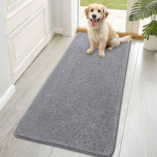 OLANLY Dog Door Mat for Muddy Paws 70x35, Super Absorbent Chenille Mud Mat | by OLANLY