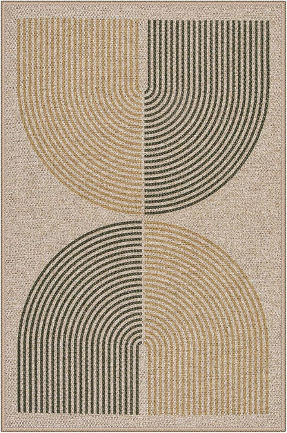 Lahome Enfys Rainbow Front Door Mat, Farmhouse Neutral Non Slip Non Shedding - Image 8