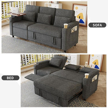 Sectional Sleeper Sofa with Pull Out Couch and Reclining Chair, Modern 3-in-1 - Image 7