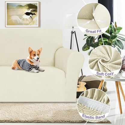 ZNSAYOTX Super Stretch Chair Slipcover, New Striped Sofa Chair Covers - Image 4