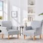 HUIMO Linen Fabric Accent Chairs Set of 2, Mid-Century Modern Armchair by HUIMO
