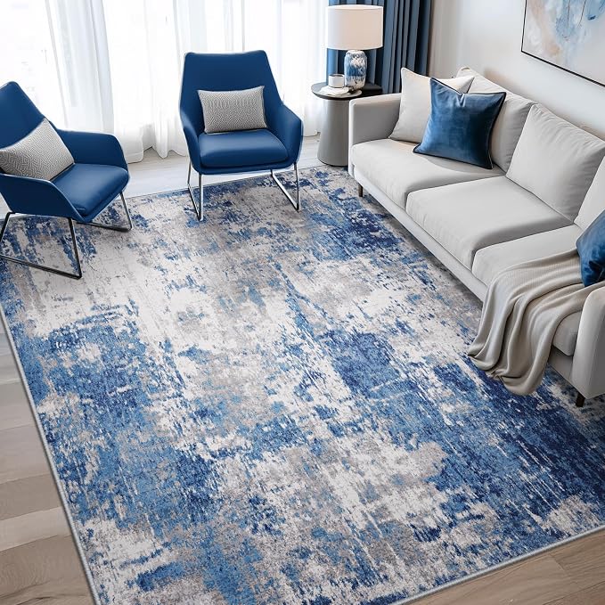 RELEANY Washable 7'x9' Abstract Area Rug - Image 6